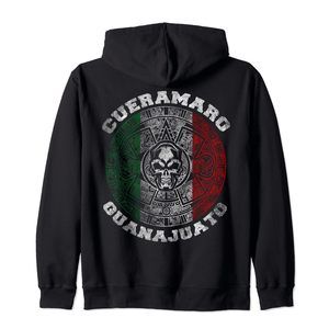 Cueramaro Guanajuato Calendario Azteca. Aztec Calendar Skull Zip Hoodie